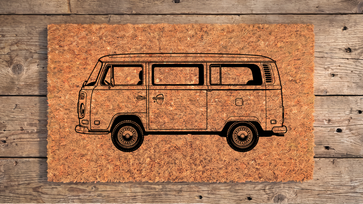 Volkswagen Type 2 Bay Window Bus Inspired Doormat